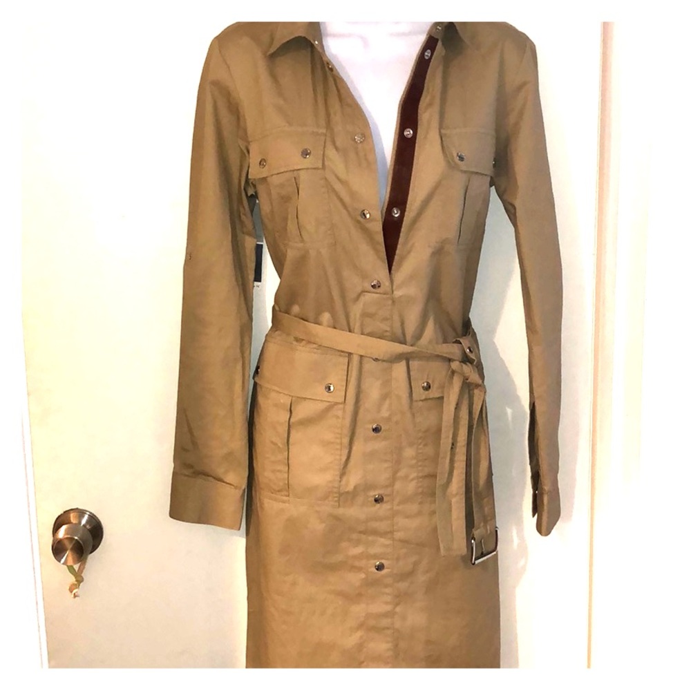 Michael Kors women’s shirt dress khaki size Small